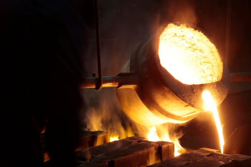liquid molten steel large
